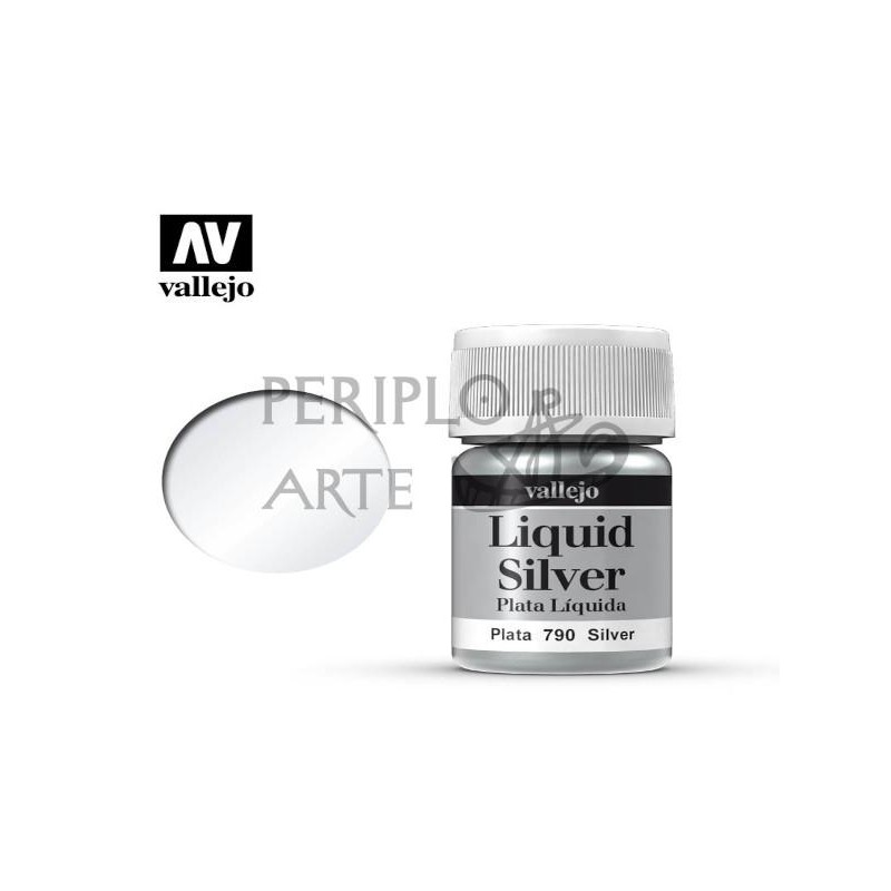 Pintura Liquid Silver plata líquida Vallejo