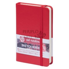 Cuaderno Art Creation 9x14cm 80h 140g rojo