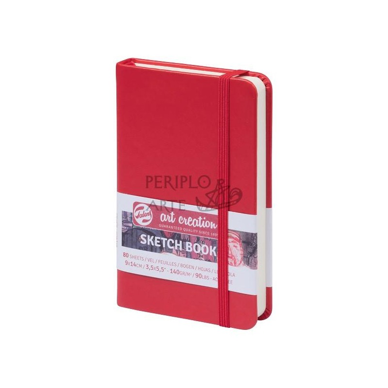 Cuaderno Art Creation 9x14cm 80h 140g rojo