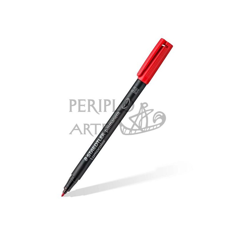 Rotulador permanente Lumocolor Staedtler M rojo