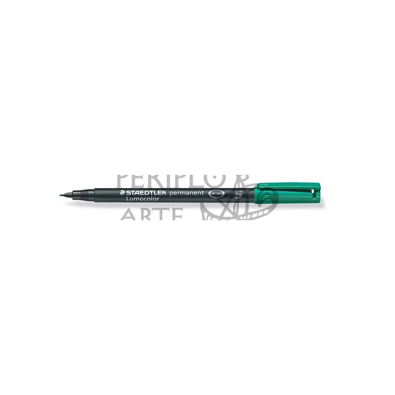 Rotulador permanente Lumocolor Staedtler S verde