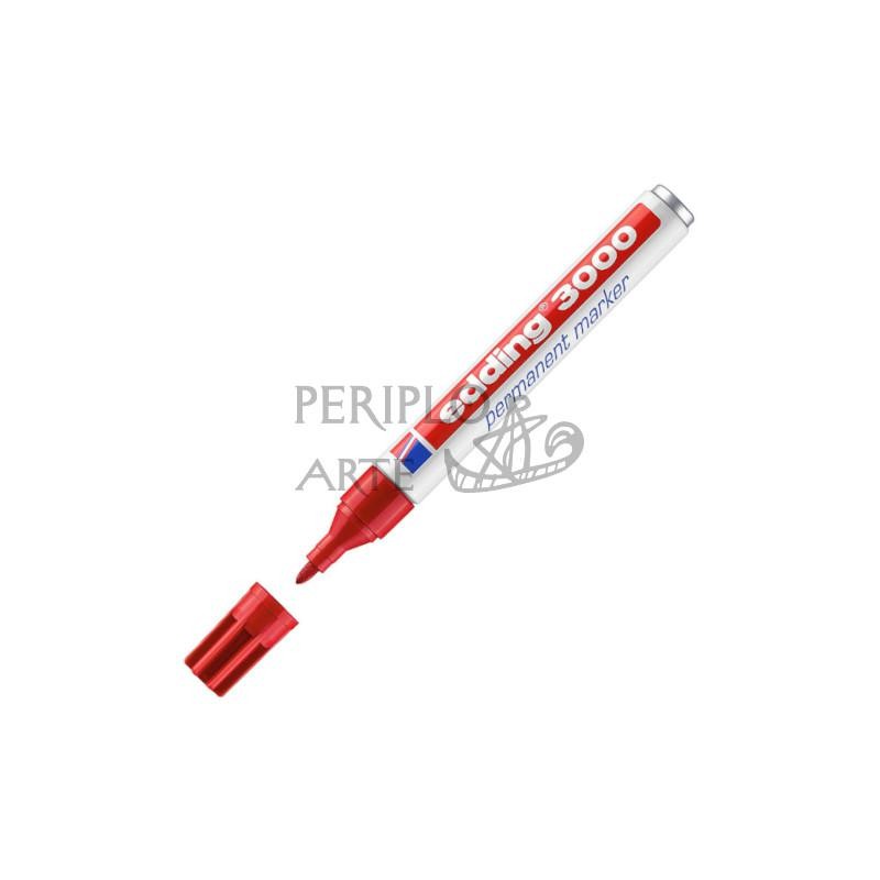 Rotulador permanente Edding 3000 rojo