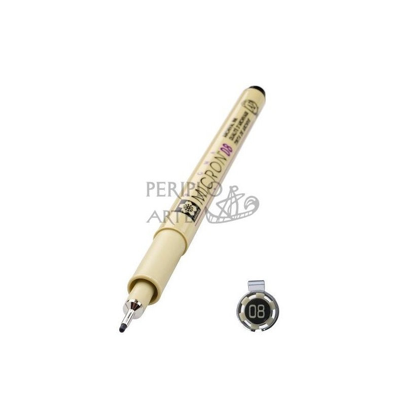 Rotulador calibrado Sakura Pigma Micron 08 negro