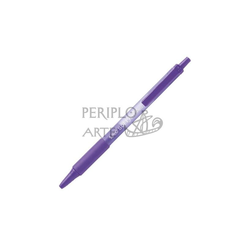 Bolígrafo BIC Soft Feel violeta