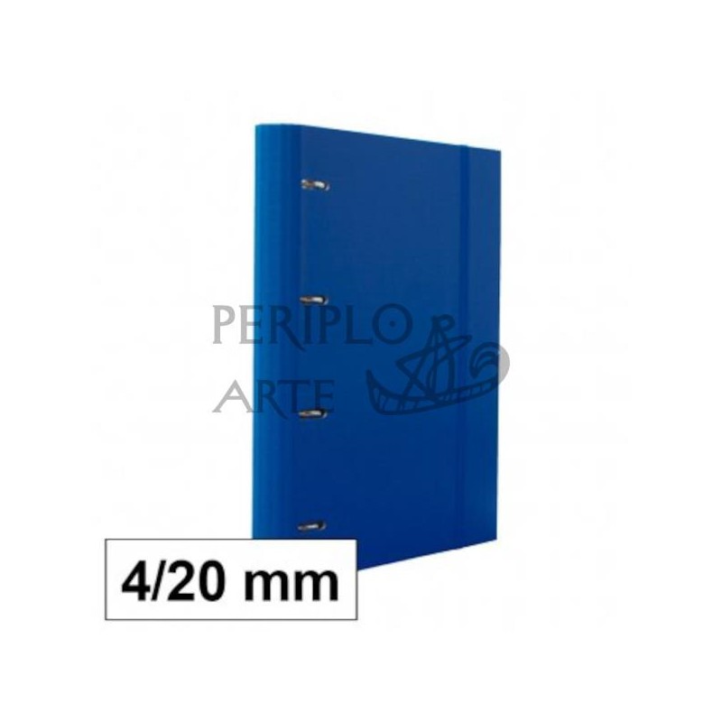 Carpeta Plus 20mm 4 anillas con recambio azul84263