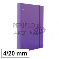 Carpeta Plus 20mm 4 anillas con recambio violeta