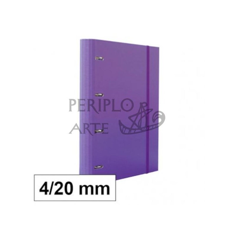 Carpeta Plus 20mm 4 anillas con recambio violeta