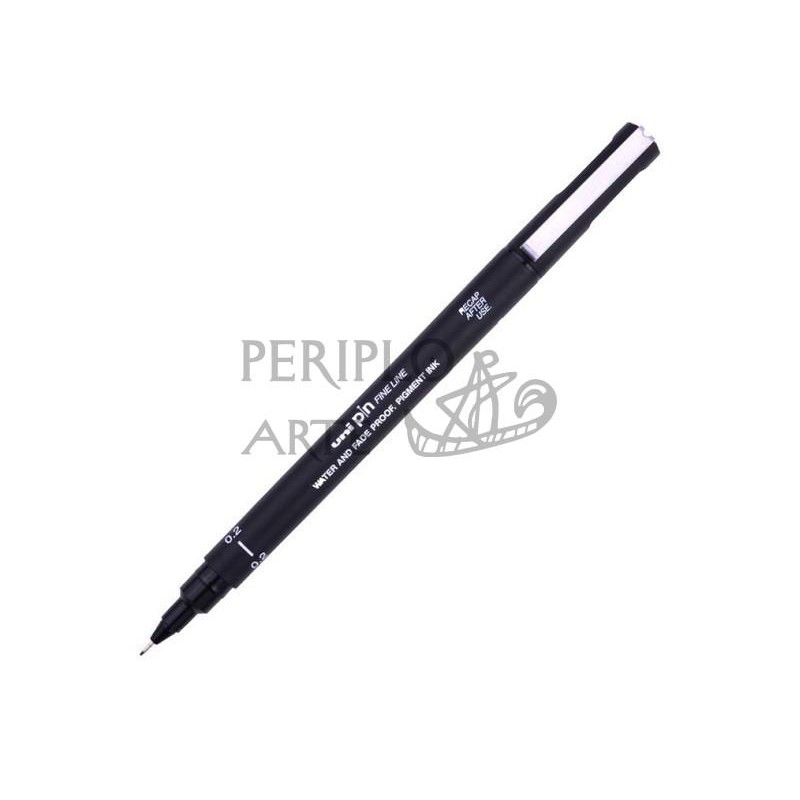 Rotulador calibrado Uni Pin negro 0 2