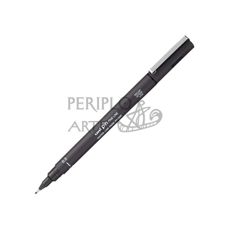 Rotulador calibrado Uni Pin gris oscuro 0 5