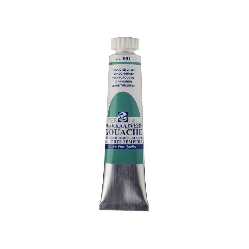 Gouache témpera Talens 20ml verde turquesa 661