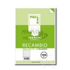 Recambio A4 100g 100h cuadro 4mm