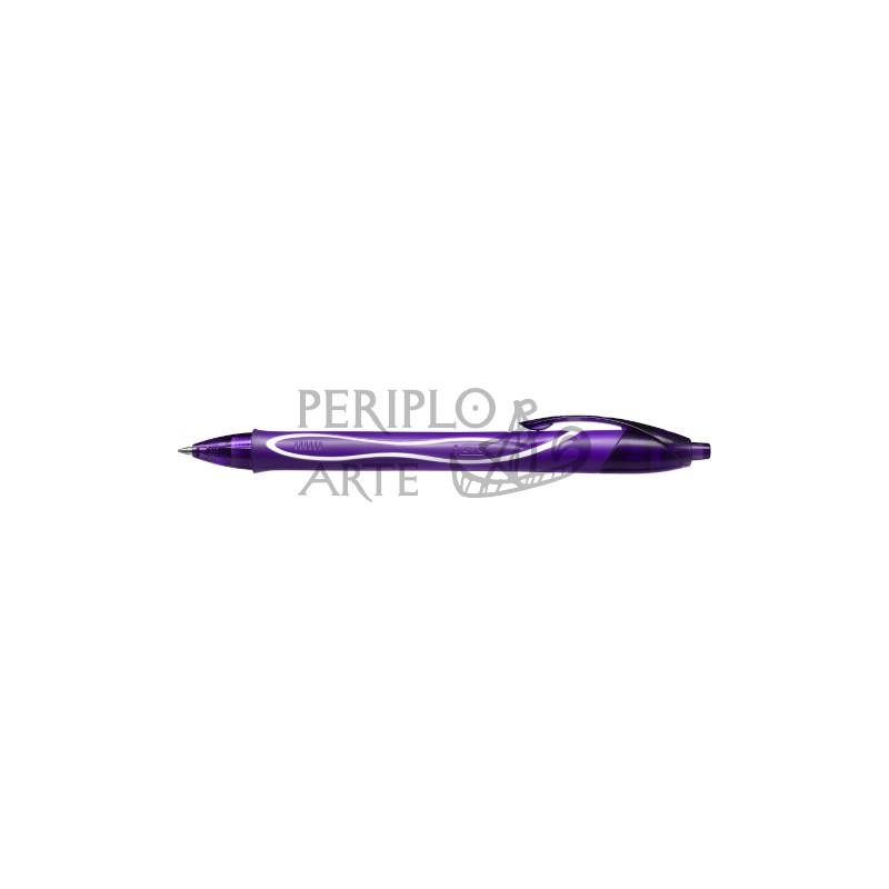 Bolígrafo BIC Gelocity Quick Dry morado