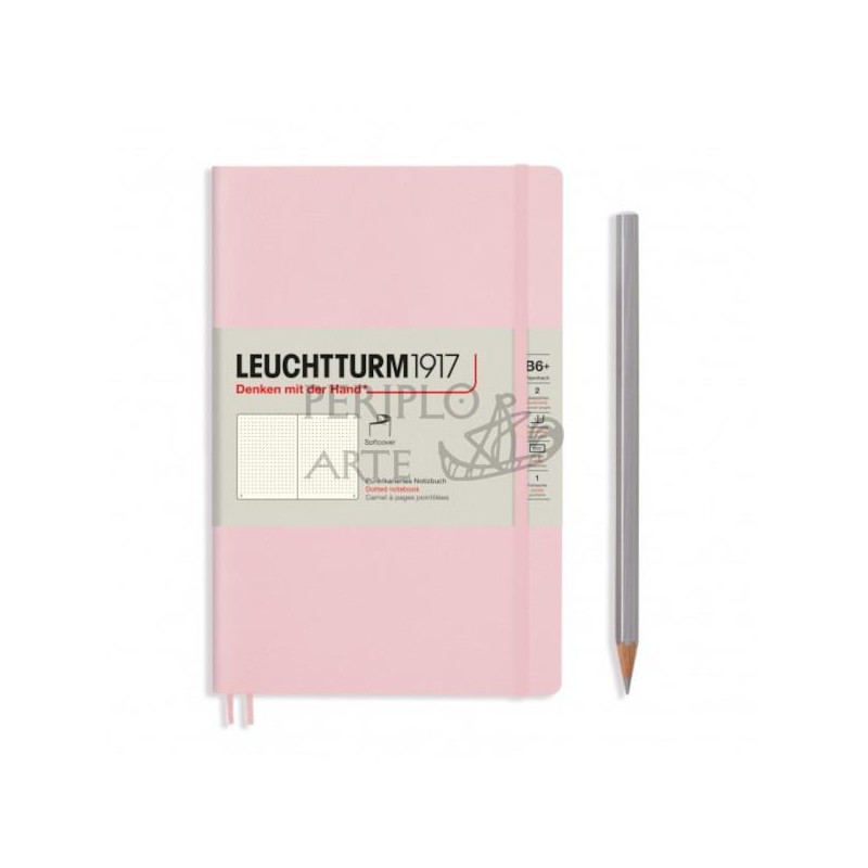 Cuaderno notas punteado B6 tapa blanda Powder