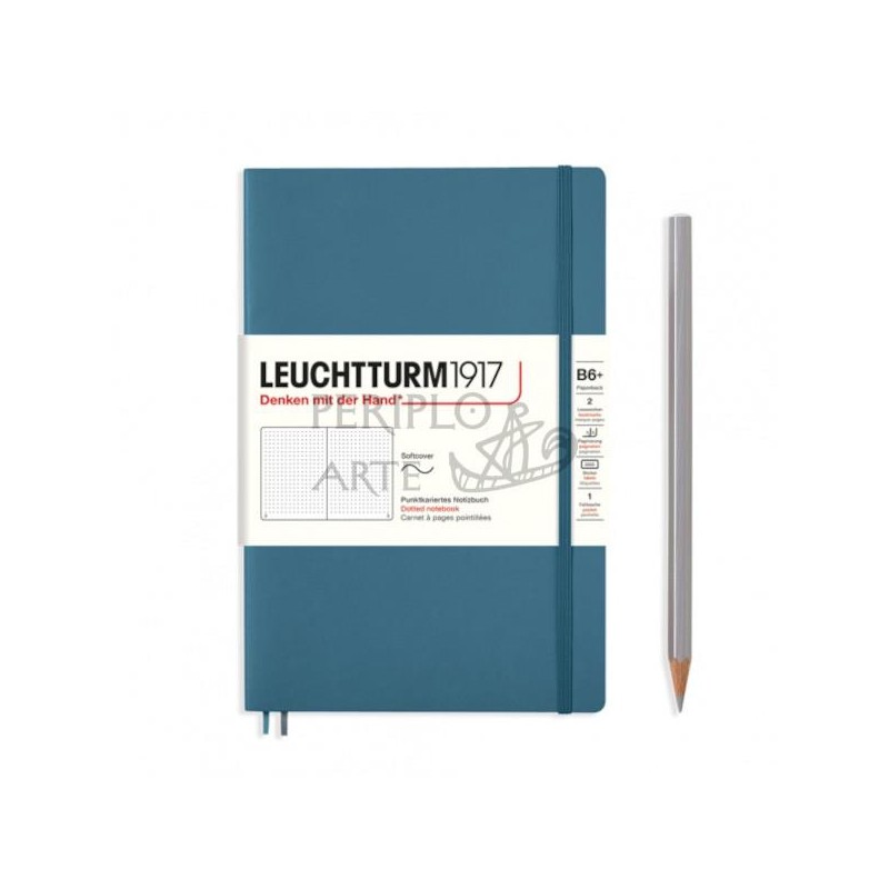 Cuaderno notas punteado B6 tapa blanda Stone Blue