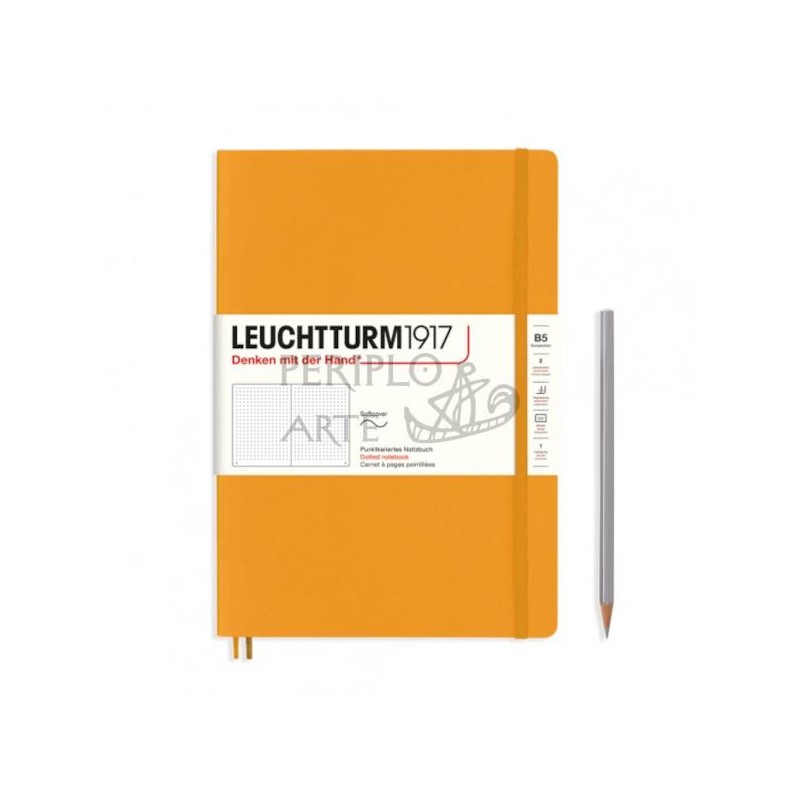 Cuaderno notas punteado B5 tapa blanda Rising Sun