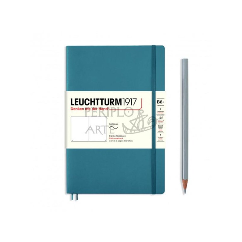 Cuaderno notas liso B6 tapa blanda Stone Blue