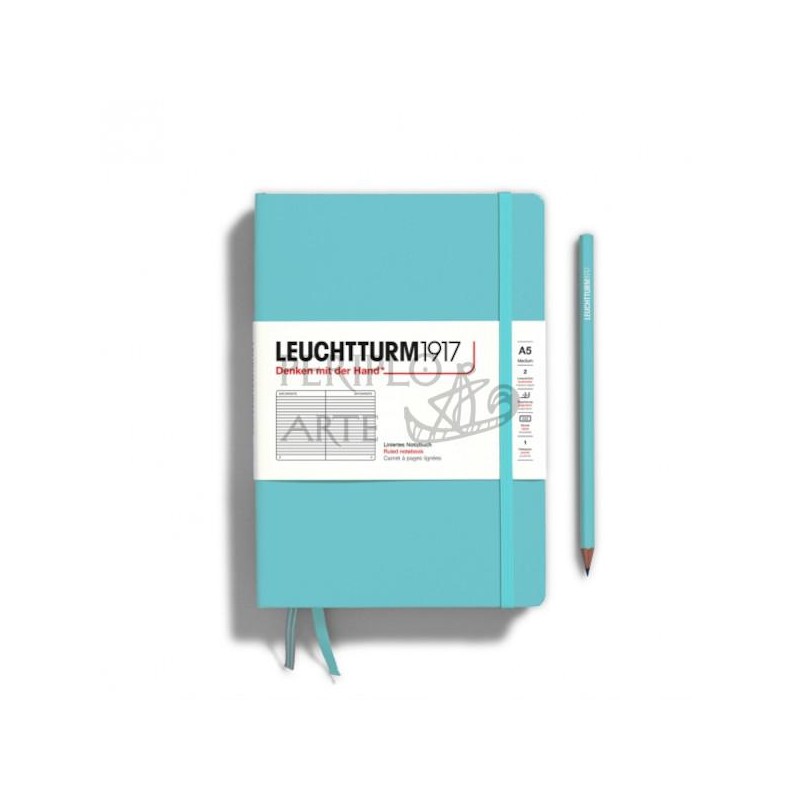 Cuaderno notas rayado A5 tapa blanda Aquamarine