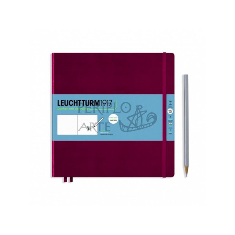 Sketchbook Square 225x225mm Port Red