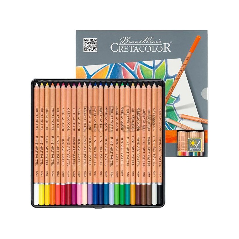 Estuche metálico 24 lápices Megacolor Cretacolor