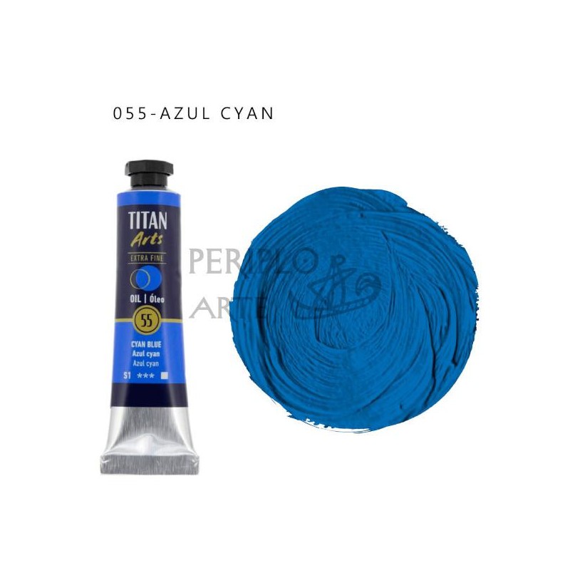 Óleo Titan Arts 20ml Azul Cyan 55