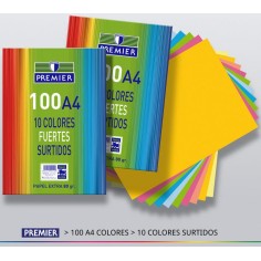 Papel A4 colores surtidos 80g 100h Premier