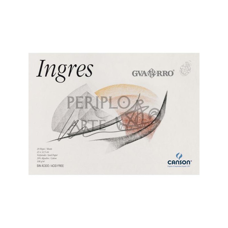 Bloc Ingres Verjurado Canson 108gr 20h 23X32 5 cm