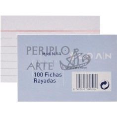 Paquete 100 fichas rayadas cartulina nº3 100x150mm