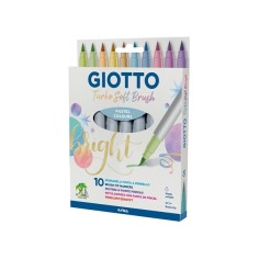 Caja 10 rotuladores Turbo Soft Brush Pastel Giotto