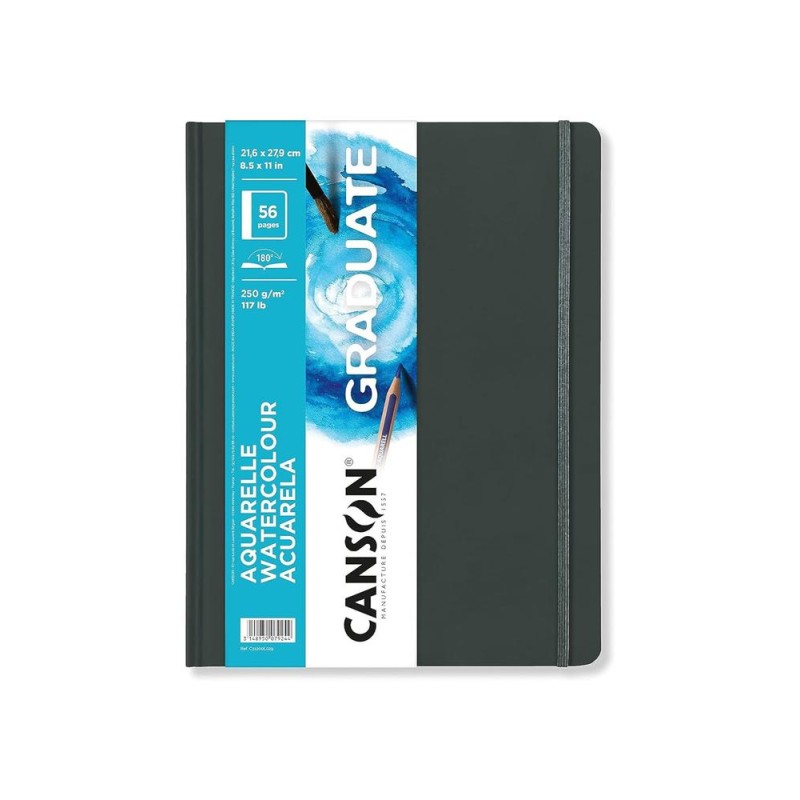 Cuaderno Canson Graduate Acuarela 21 6x27'9cm 250g