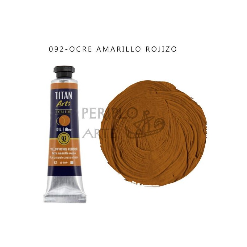 Óleo Titan Arts 20ml Ocre Amarillo Rojizo 92