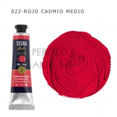 Óleo Titan Arts 20ml Rojo Cadmio Medio 22