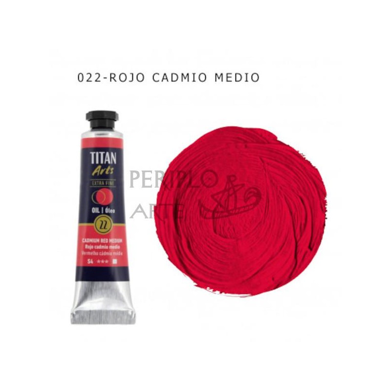 Óleo Titan Arts 20ml Rojo Cadmio Medio 22