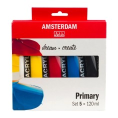 Set 5 acrílicos Amsterdam primarios 120ml