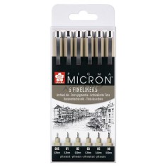 Set 6 rotuladores  4 2gratis  Pigma Micron Sakura 