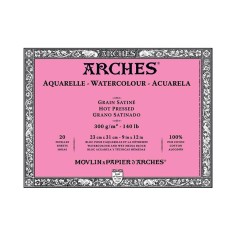 Bloc Arches satinado enc  4 lados 23x31cm 300g 20h