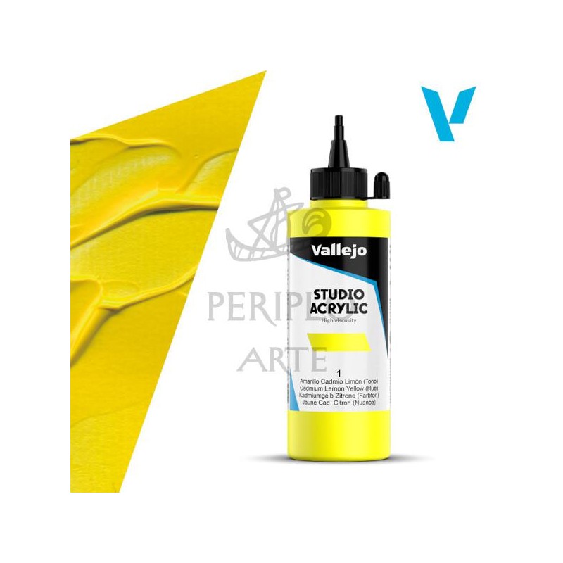 Acrílico Vallejo Studio 200ml nº1 Amarillo C Limón