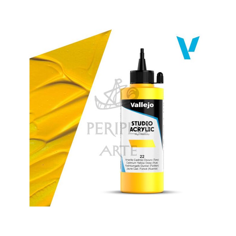 Acrílico Vallejo Studio 200ml nº22 Amarillo Cad Os