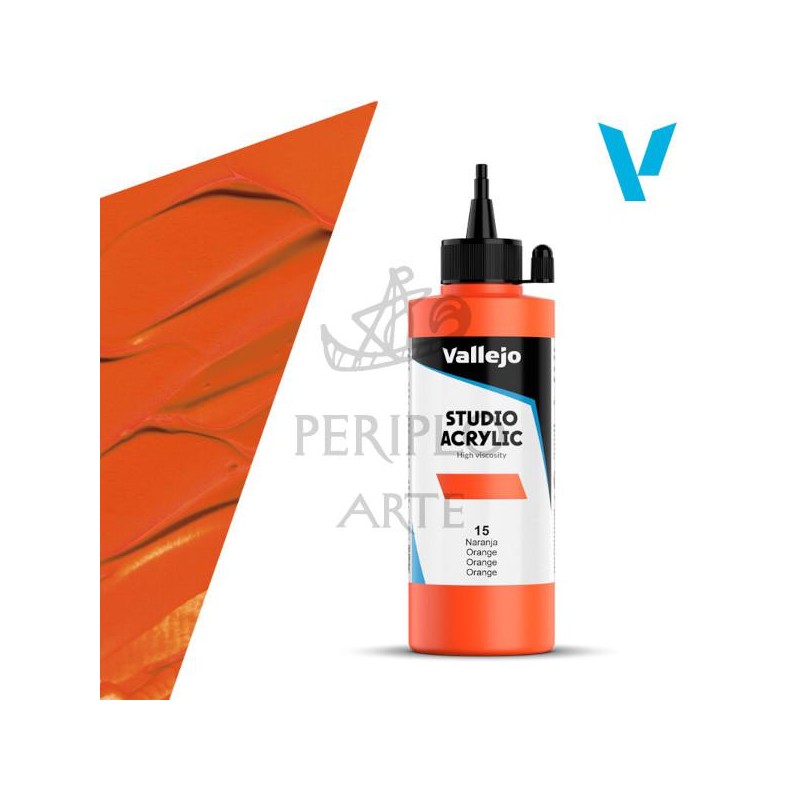 Acrílico Vallejo Studio 200ml nº15 Naranja