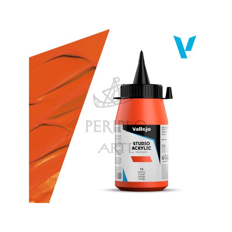 Acrílico Vallejo Studio 500ml nº15 Naranja