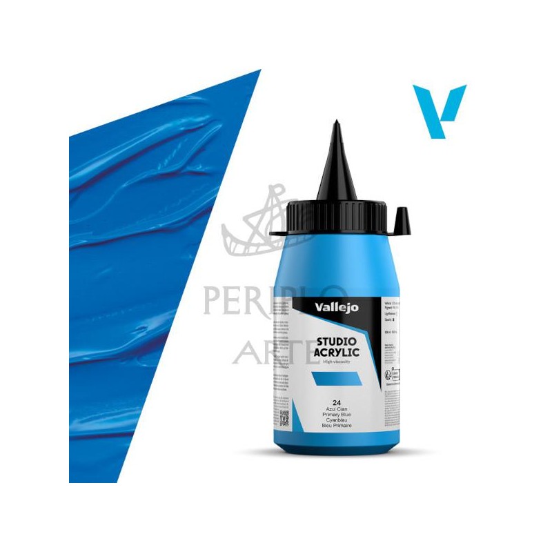 Acrílico Vallejo Studio 500ml nº24 Azul Cian