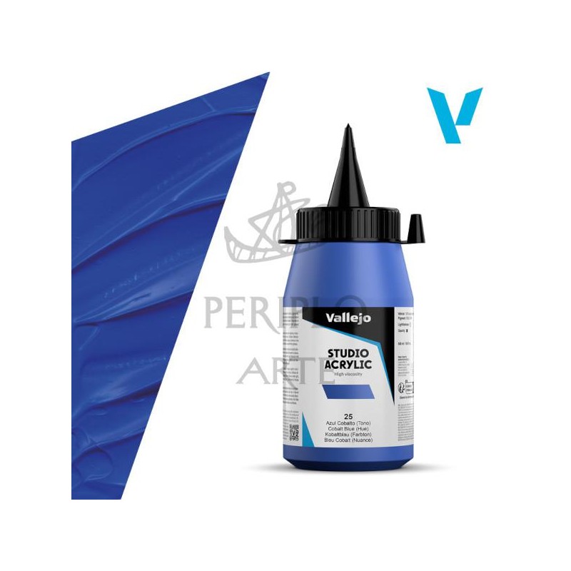 Acrílico Vallejo Studio 500ml nº25 Azul Cobalto 