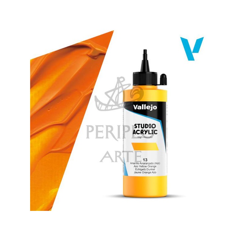 Acrílico Vallejo Studio 200ml nº13 Amarillo An  Az