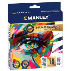 Caja 10 rotuladores acrílicos Manley