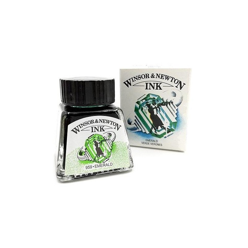 Tinta de dibujo Winsor&Newton Verde Esmeralda 959