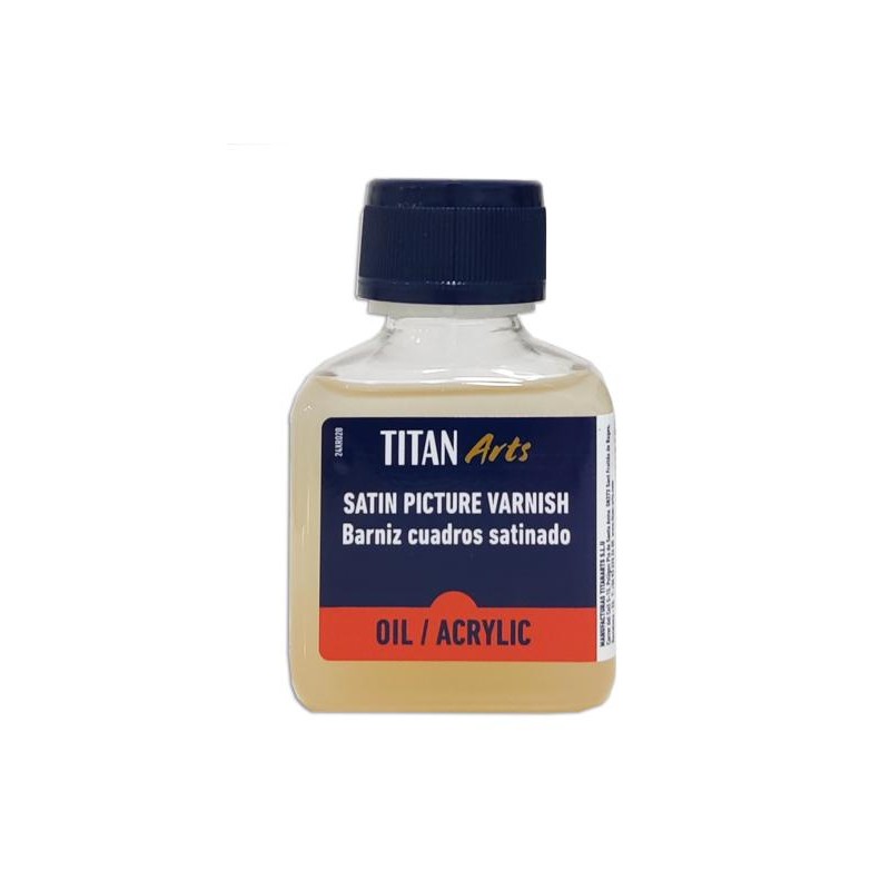 Barniz cuadros óleo/acrílico satinado 100ml Titan