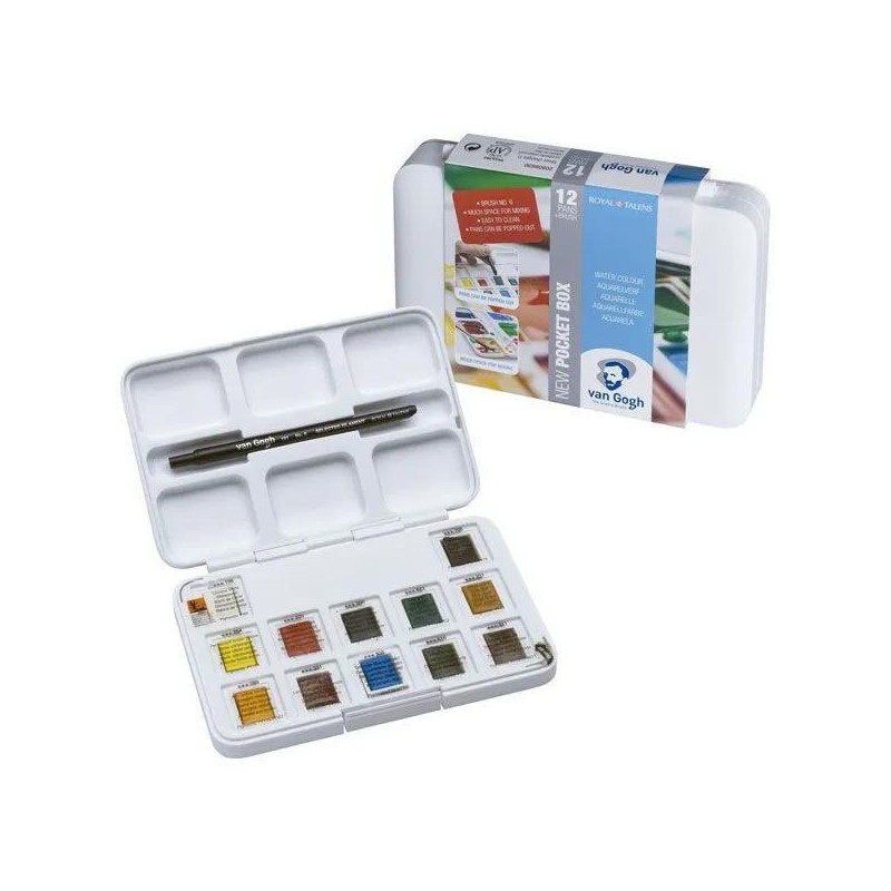 Estuche acuarelas Van Gogh pocket box 12