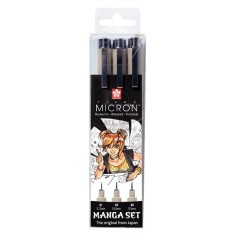 Set Manga 3 rotuladores Pigma Micron Sakura negro