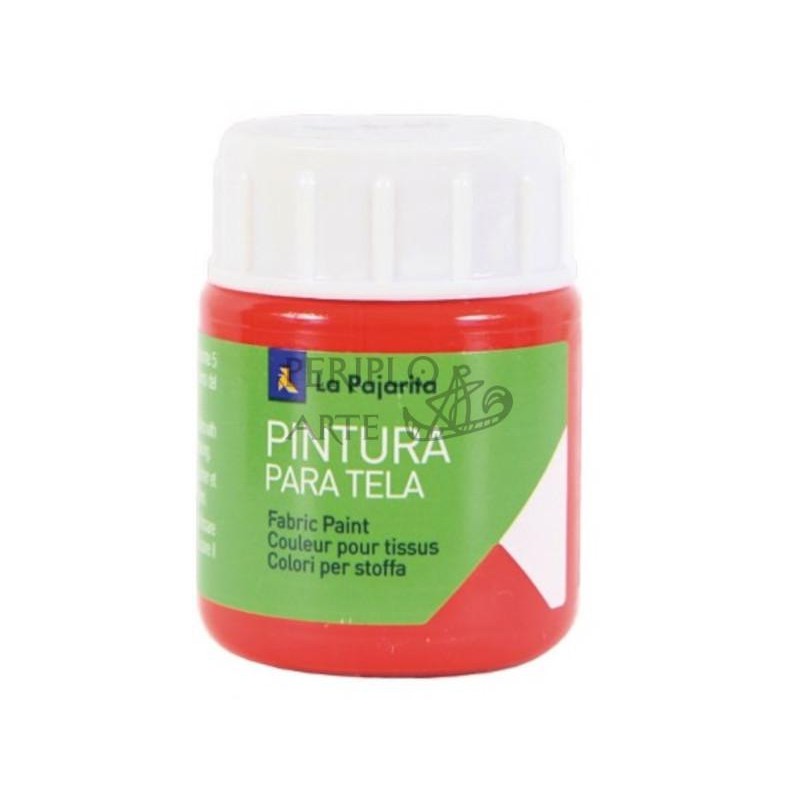 Pintura tela Pajarita 25ml rojo escarlata T-6