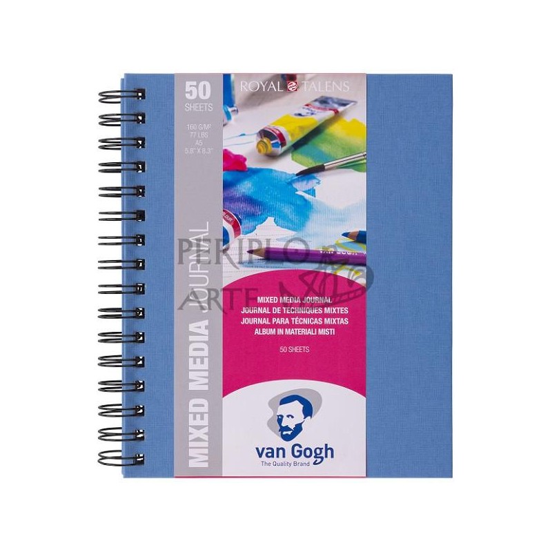 Cuaderno espiral Mix Media Van Gogh A5 160gr 50h