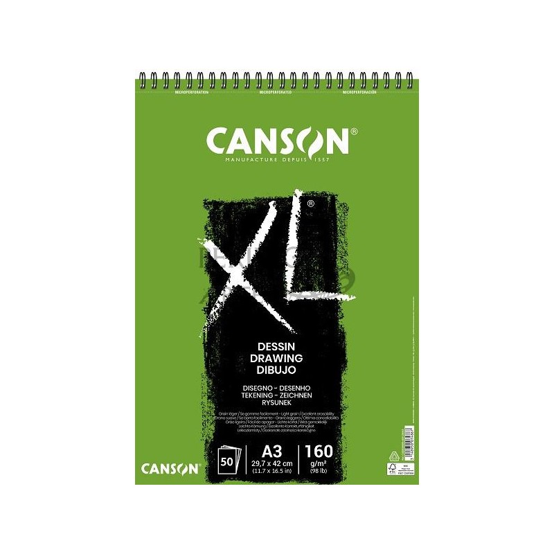 Bloc XL Canson Dessin A3 50h 160g